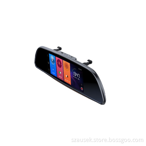 Latest 7.0 inch big view dual lens full hd 1080p mirror car camera rearview with night vision and g-sensor function